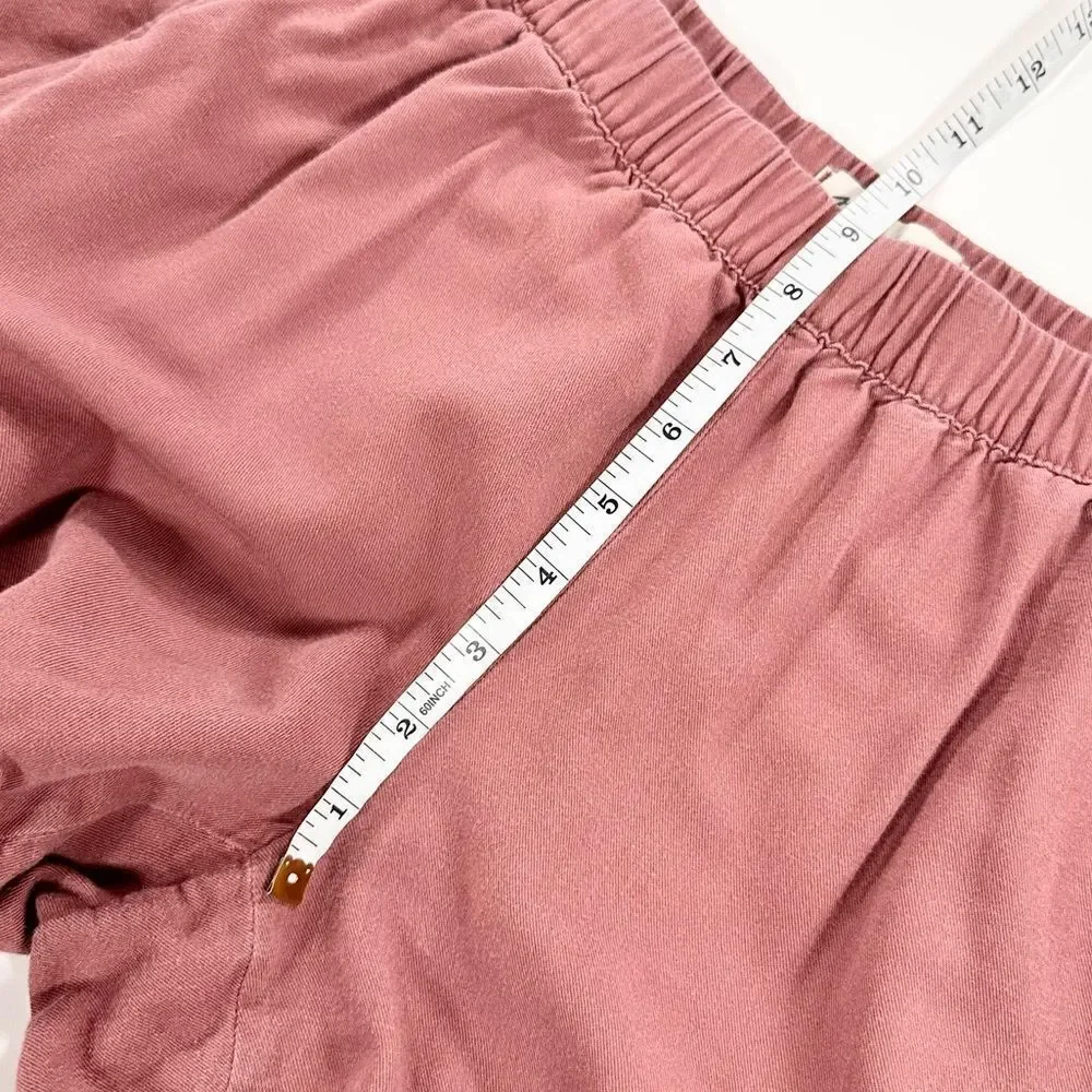 Madewell mauve cotton pull on shorts S